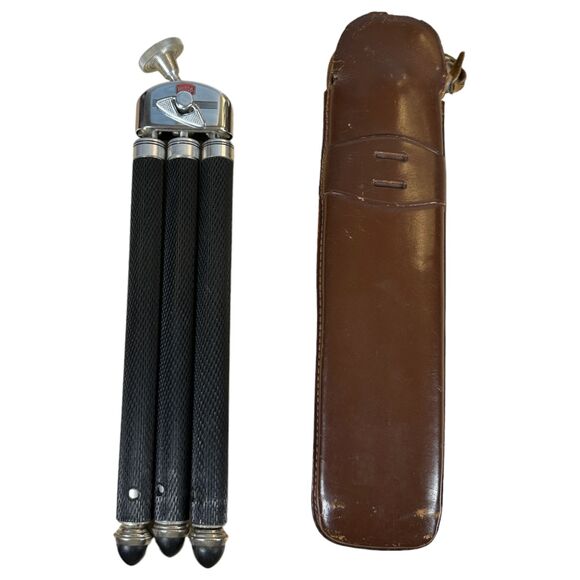 Vintage Bilora Biloret 1017 Tripod with Leather Case 9" to 36" Tall Camera Use - Picture 4 of 8